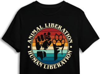 Animal liberation, human liberation, raised fist and dog paw, animal rights - free svg file for members