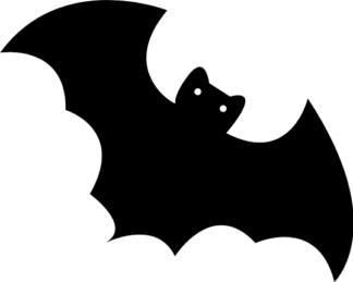 Flying bat silhouette - free svg file for members
