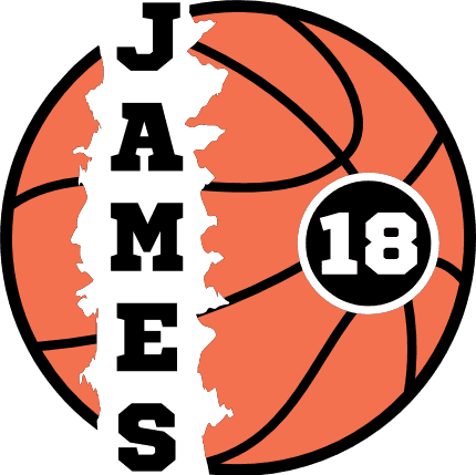 Personalized Basketball ball, basketball fan hoodie design - free svg file for members
