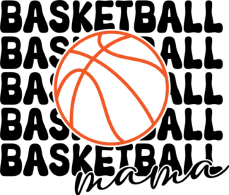 Basketball mama, echo stacked text, mom tshirt design - free svg file for members