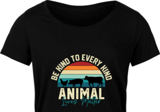 Be kind to every kind, animal lives matter, vegetarian tshirt design - free svg file for members