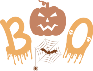 Drippy Boo sign, pumpkin, Halloween hoodie design - free svg file for members