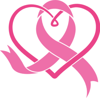 Heart and pink ribbon  clipart image, Breast cancer awareness - free svg file for members