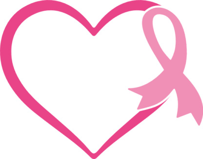 Heart and Ribbon clipart image, Breast Cancer Awareness - free svg file for members