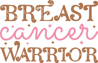 Breast cancer warrior, awareness tshirt design - free svg file for members