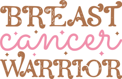 Breast cancer warrior, awareness tshirt design - free svg file for members