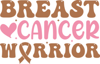 Breast cancer warrior, awareness tshirt design - free svg file for members