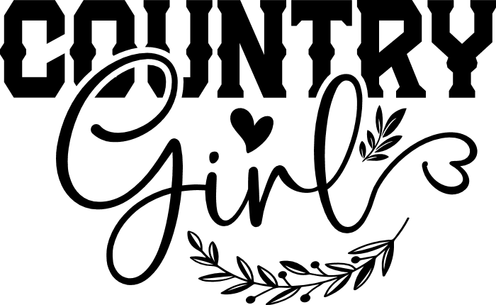 Country girl, cowgirl tshirt design - free svg file for members - SVG Heart