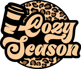 Cozy season, leopard skin, fall hoodie design - free svg file for members