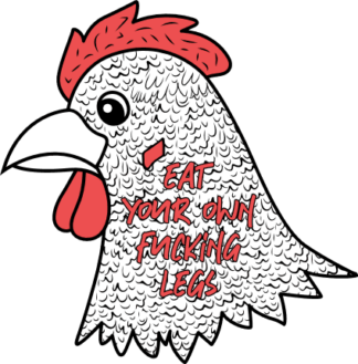 Eat your own fucking legs, chicken, sarcastic vegetarian sayings - free svg file for members