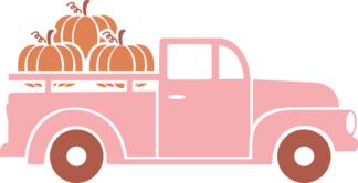 Truck loaded with pumpkins clipart image - free svg file for members
