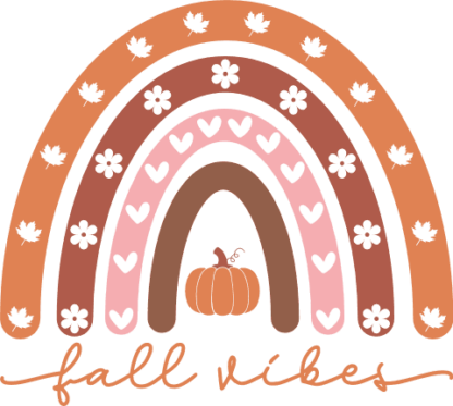 Fall vibes, rainbow design, autumn sweatshirt design - free svg file for members