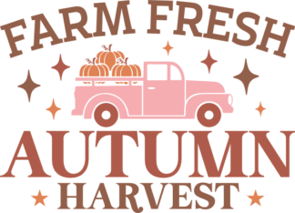 Farm fresh autumn harvest, fall decor - free svg file for members