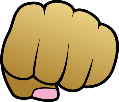 Fist clipart image, golden png for sublimation - free svg file for members