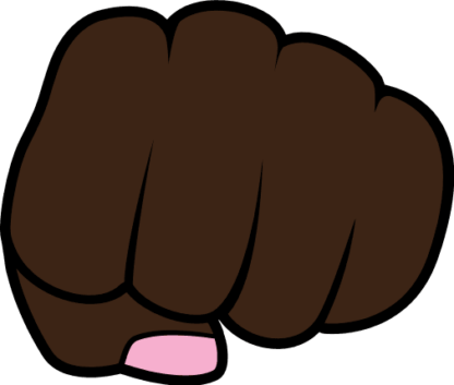 Black fist clipart image - free svg file for members