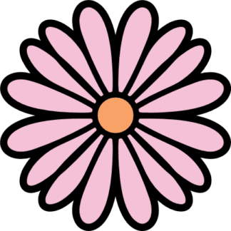Daisy flower clipart image - free svg file for members