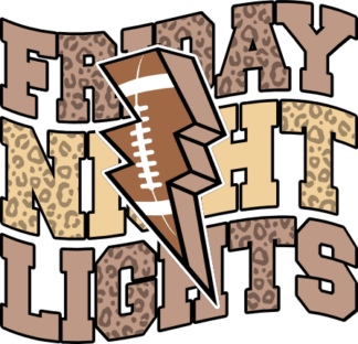 Friday night lights, leopard skin, football fan tshirt design - free svg file for members