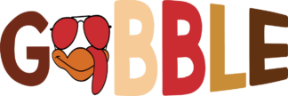 Gobble sign, Thanksgiving day sweatshirt design - free svg file for members