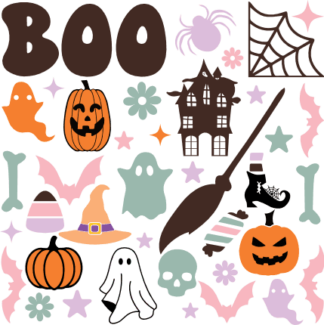 Halloween clipart image bundle, Halloween decor - free svg file for members