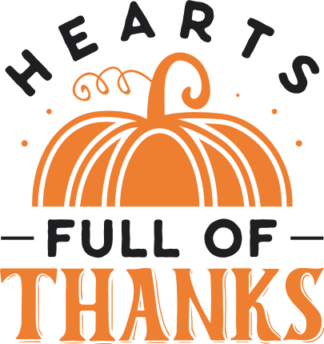 Hearts full of thanks, thanksgiving day tshirt design - free svg file for members
