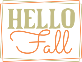 Hello fall, double frame, autumn tshirt design - free svg file for members