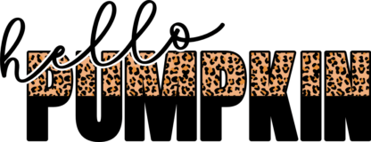 Hello pumpkin, leopard skin, fall tshirt design - free svg file for members