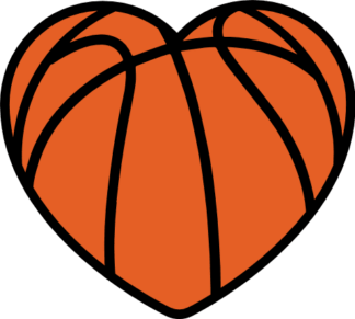 Heart made of Basketball ball clipart image - free svg file for members