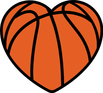 Heart made of Basketball ball clipart image - free svg file for members