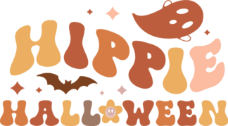 Hippie Halloween, hoodie design - free svg file for members