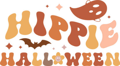Hippie Halloween, hoodie design - free svg file for members