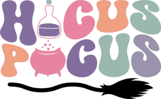 Hocus pocus, Halloween vibes, tshirt design - free svg file for members