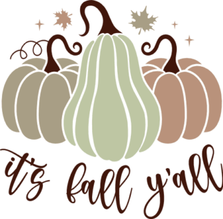 Fall tshirt design, Its fall yall, pumpkins clipart image - free svg file for members