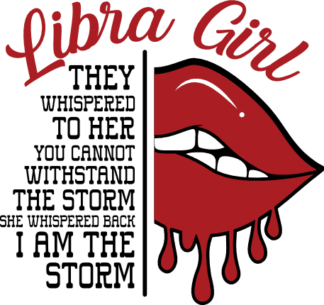 Libra girl, half drippy lips, birthday gift for her - free svg file for members