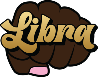 Libra sign and fist, golden png for sublimation - free svg file for members