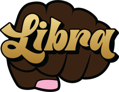 Libra sign and fist, golden png for sublimation - free svg file for members