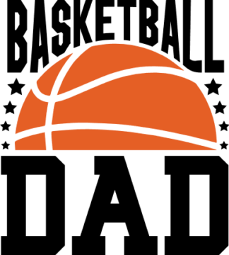 basketball dad, T-shirt design for basketball fan daddy - free svg file for members