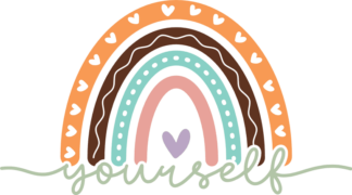 Love yourself, rainbow design, self love tshirt design - free svg file for members