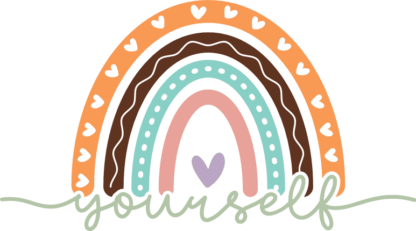 Love yourself, rainbow design, self love tshirt design - free svg file for members