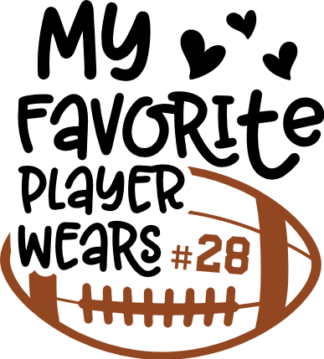 My favorite player wears, personalized number, football fan tshirt design - free svg file for members