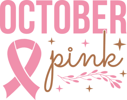 October pink, breast cancer awareness sweatshirt design - free svg file for members