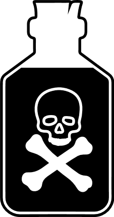 Poison bottle silhouette - free svg file for members