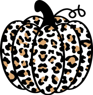 Leopard skin Pumpkin clipart image, fall decor - free svg file for members