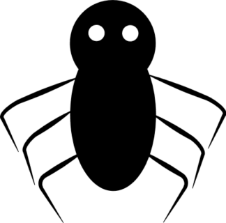 Spider silhouette - free svg file for members