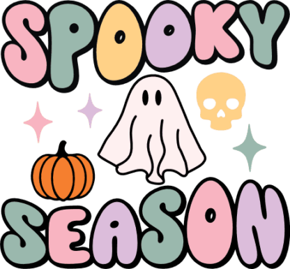 Halloween tshirt design, Spooky season, ghost and pumpkin - free svg file for members