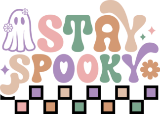 Stay spooky, checkered design, Halloween sweatshirt design - free svg file for members
