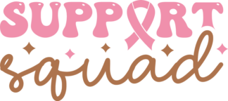 Support squad, breast cancer awareness tshirt design - free svg file for members