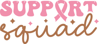 Support squad, breast cancer awareness tshirt design - free svg file for members