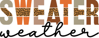 Sweater weather, leopard skin, hoodie design - free svg file for members