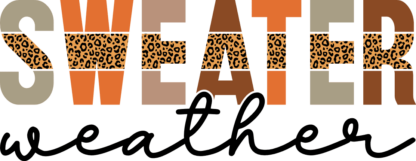 Sweater weather, leopard skin, hoodie design - free svg file for members