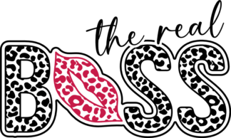 The real boss, leopard skin, tshirt design for wife entrepreneur - free svg file for members